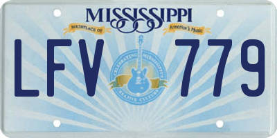 MS license plate LFV779
