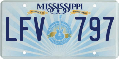 MS license plate LFV797