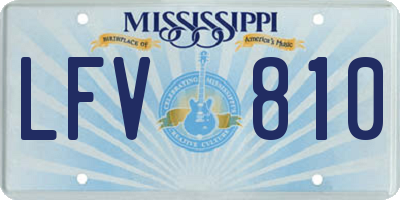 MS license plate LFV810