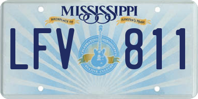 MS license plate LFV811