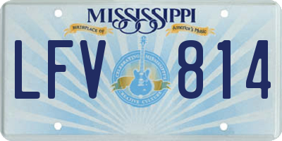 MS license plate LFV814