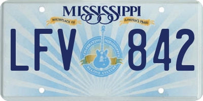 MS license plate LFV842