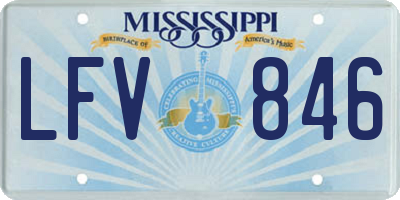 MS license plate LFV846