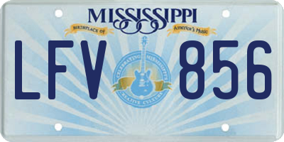MS license plate LFV856