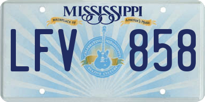 MS license plate LFV858