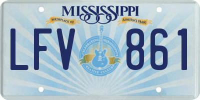 MS license plate LFV861