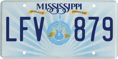 MS license plate LFV879