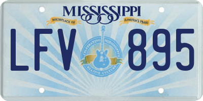 MS license plate LFV895