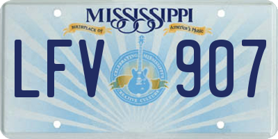 MS license plate LFV907