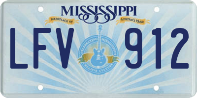 MS license plate LFV912