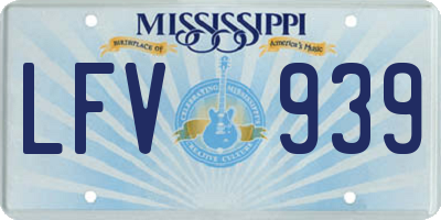 MS license plate LFV939