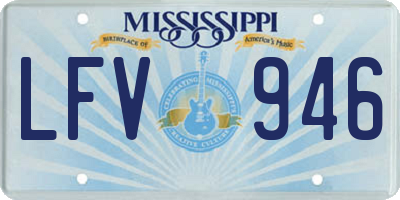 MS license plate LFV946
