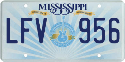 MS license plate LFV956