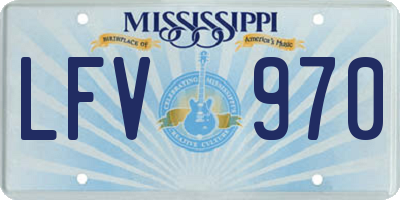 MS license plate LFV970