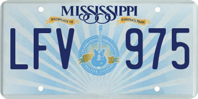 MS license plate LFV975