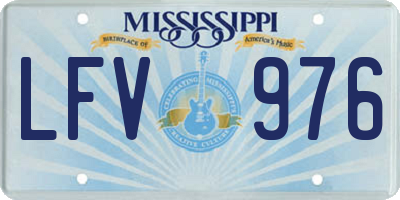 MS license plate LFV976