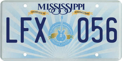 MS license plate LFX056