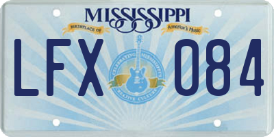 MS license plate LFX084