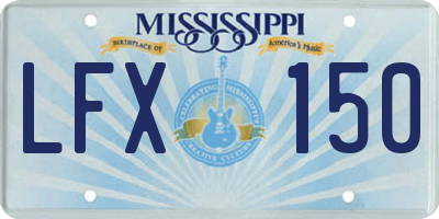 MS license plate LFX150