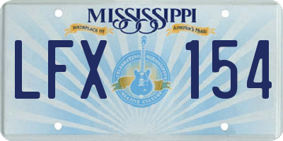 MS license plate LFX154