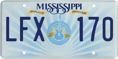 MS license plate LFX170