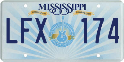 MS license plate LFX174