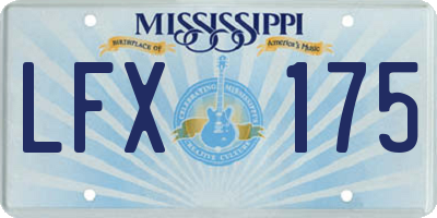 MS license plate LFX175