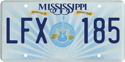 MS license plate LFX185