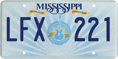 MS license plate LFX221