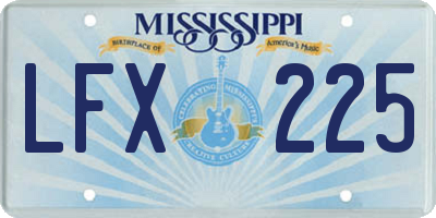 MS license plate LFX225