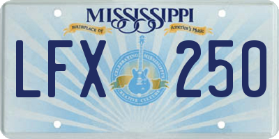 MS license plate LFX250