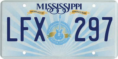 MS license plate LFX297