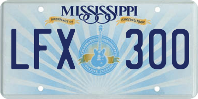 MS license plate LFX300
