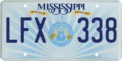 MS license plate LFX338
