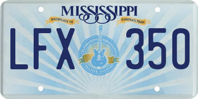 MS license plate LFX350