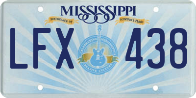 MS license plate LFX438