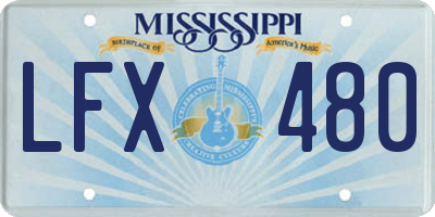 MS license plate LFX480