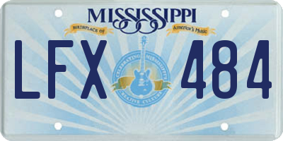 MS license plate LFX484