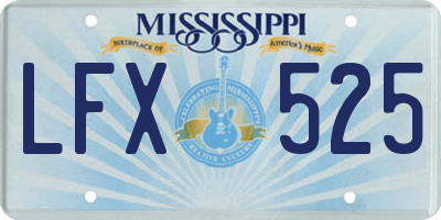 MS license plate LFX525