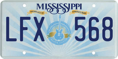 MS license plate LFX568