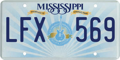 MS license plate LFX569