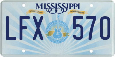 MS license plate LFX570