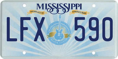MS license plate LFX590