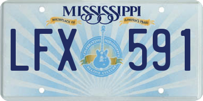 MS license plate LFX591