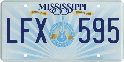 MS license plate LFX595
