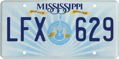 MS license plate LFX629