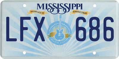 MS license plate LFX686
