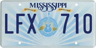 MS license plate LFX710