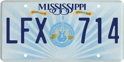 MS license plate LFX714