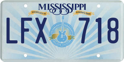 MS license plate LFX718
